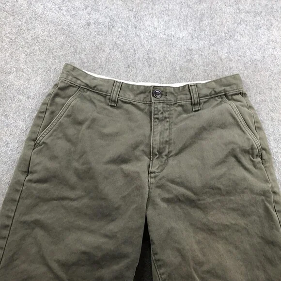 Eddie Bauer Shorts Mens 32 Green Chino Flat Front Casual Summer 11 Inseam - Picture 4 of 10